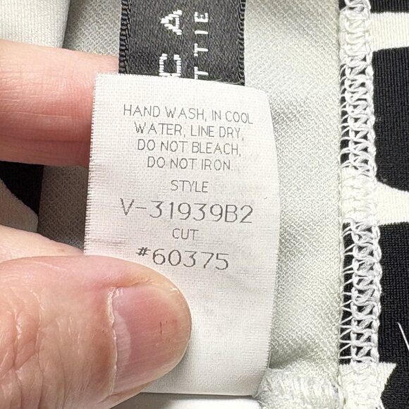 LA BLANCA Women Bikini Bottom Sz 10 White Black Floral Beach Pool Vacation 77-42 - Picture 5 of 9